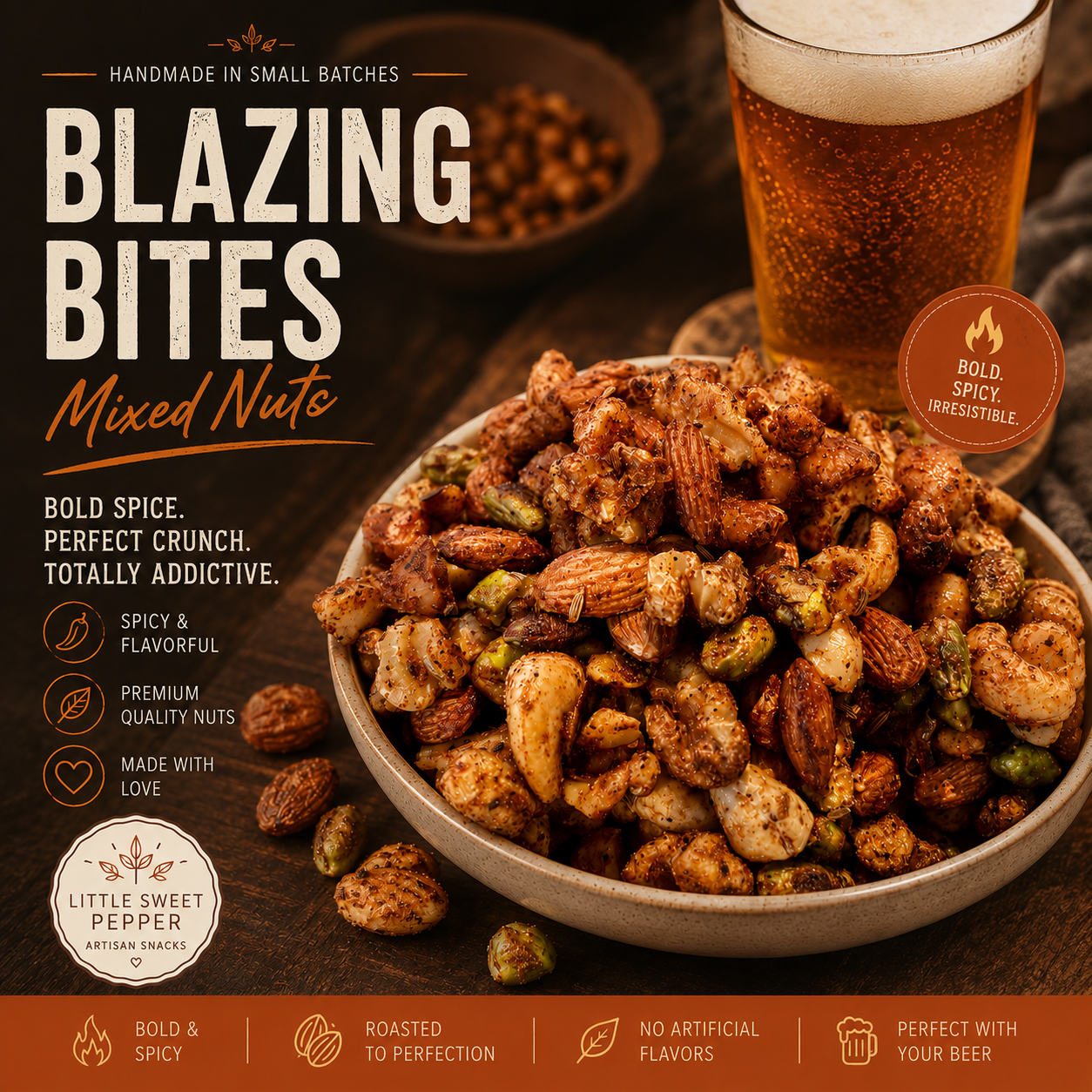 Blazing Bites Mixed Nuts (300g/10.58oz)